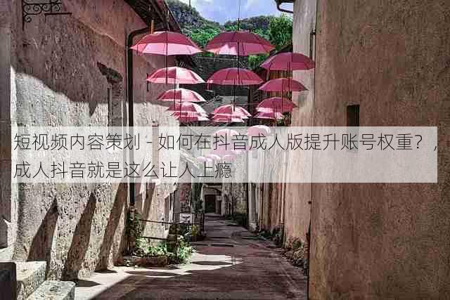 短视频内容策划 - 如何在抖音成人版提升账号权重？，成人抖音就是这么让人上瘾