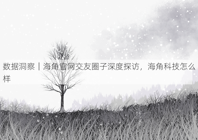 数据洞察｜海角官网交友圈子深度探访，海角科技怎么样