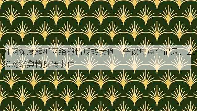 91网深度解析网络舆情反转案例｜争议焦点全记录，2020网络舆情反转事件